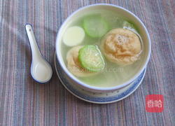 丝瓜油球汤的做法图解11