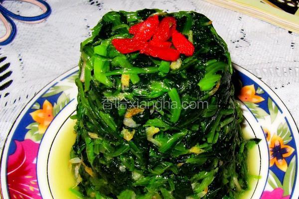 炝拌虾皮菠菜