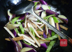 香干炒茄子的做法图解8