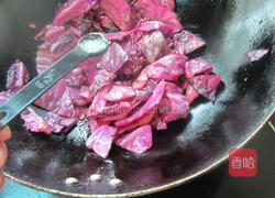 素炒紫色包菜的做法图解8