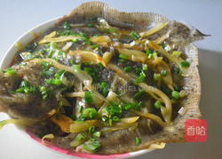 咸菜蒸多宝鱼的做法图解7