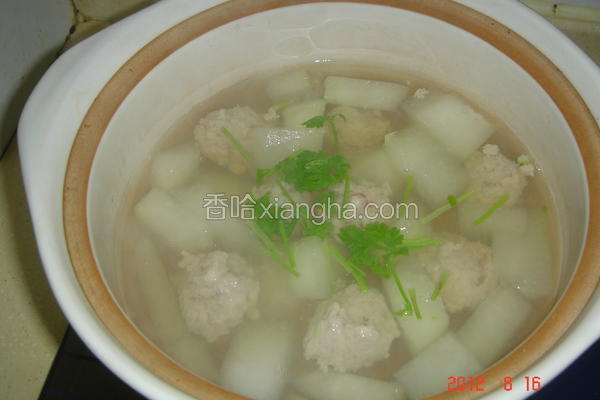 砂锅冬瓜汆丸子