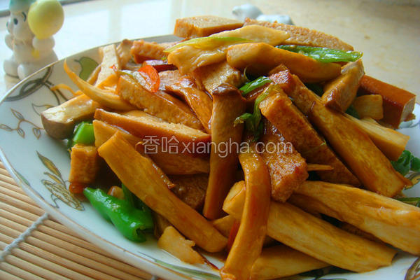 杏鲍菇炒香干