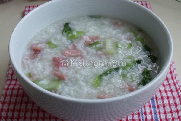 青菜肉粥
