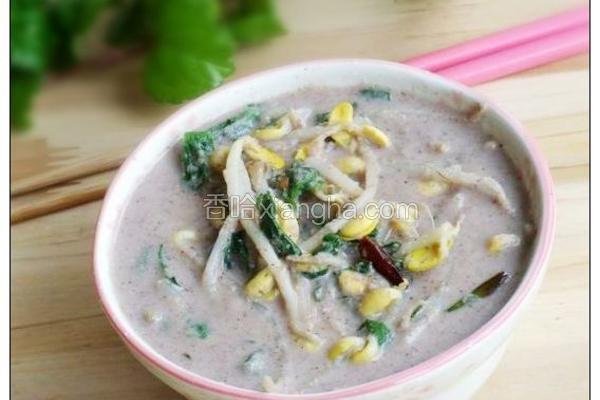 黄豆芽豆渣糊