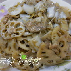 简易百合莲藕肉片的做法[图]