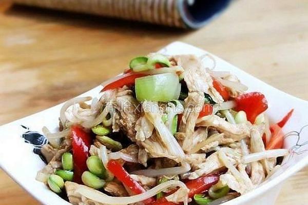 黄豆芽拌鸡丝