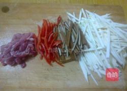 茭白香干炒肉丝的做法图解1