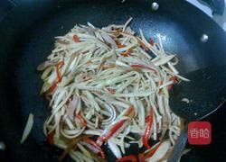 茭白香干炒肉丝的做法图解5