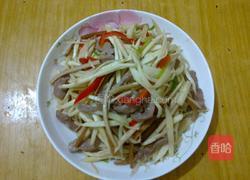 茭白香干炒肉丝的做法图解6