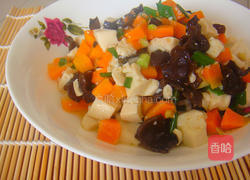 豆腐炒木耳的做法图解8