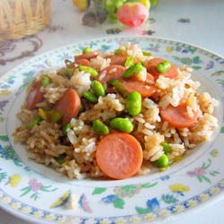 肉花肠炒饭的做法[图]