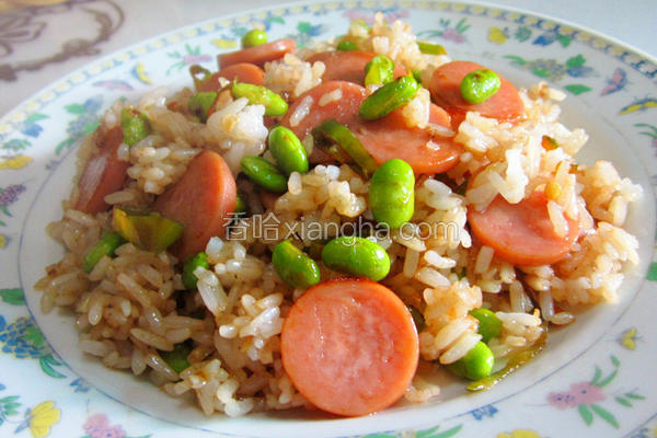 肉花肠炒饭