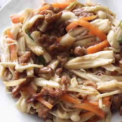 金针菇炒肉丝的做法[图]
