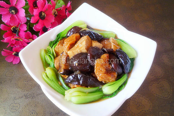 香菇面筋烧冻豆腐
