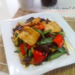 豆豉蒜苗豆腐的做法[图]