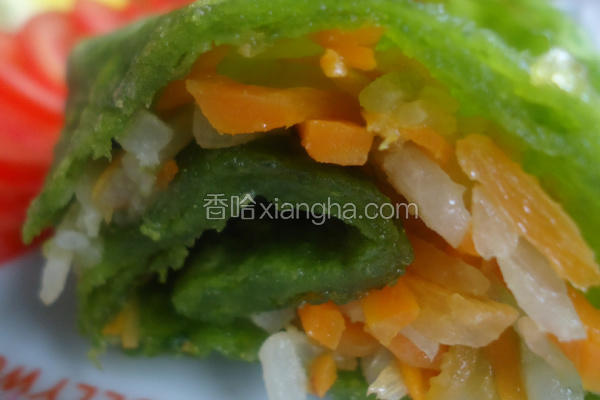 菠菜胡萝卜卷