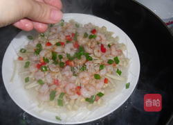 金针粉丝蒸虾的做法图解10