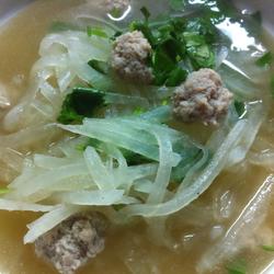 白萝卜丝丸子汤的做法[图]