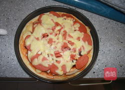 香菇火腿披萨的做法图解14