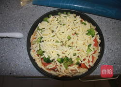 香菇火腿披萨的做法图解16