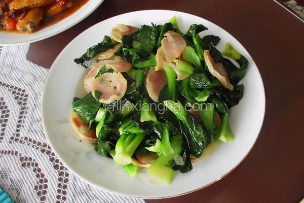 青菜炒香肠