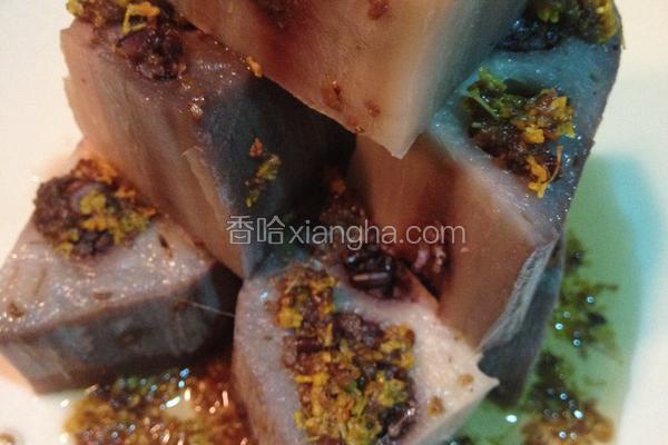 桂花紫米酿糖藕