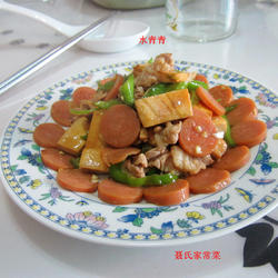 香干火腿炒肉的做法[图]