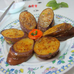 煎胡萝卜肉泥茄盒的做法[图]