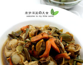 腊八蒜炒扇贝肉[图]
