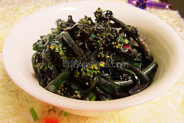 清炒红苔菜