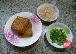 虾皮香干炒花菜的做法图解2