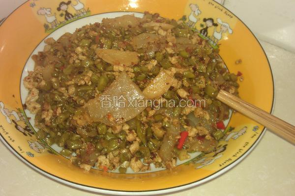 酸豆角炒魔芋豆腐