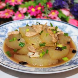 豆豉肉片烧冬瓜的做法[图]