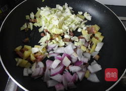 腊肠炒饭的做法图解5