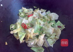 陈醋辣椒炒包菜的做法图解6