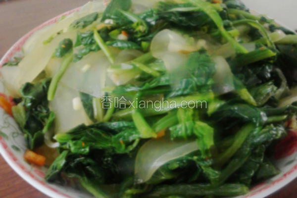 菠菜拌粉皮