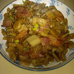 培根炒莜面的做法[图]