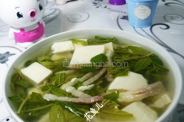 咸肉香椿豆腐汤