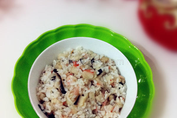 香菇海鲜炒饭