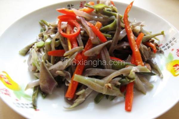 清炒紫扁豆角