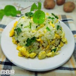 马蹄草鸡蛋饭的做法[图]