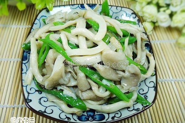 青椒炒平菇