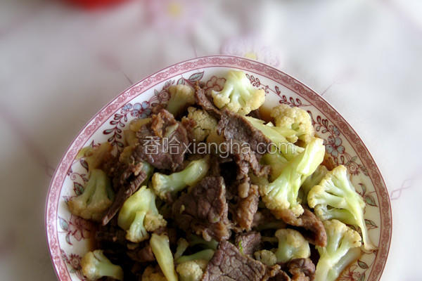 牛肉炒花菜