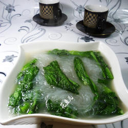 上汤莴笋叶粉丝的做法[图]