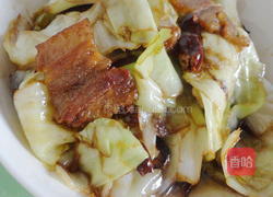 干锅腊肉包菜的做法图解6