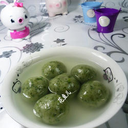 豆沙馅艾草汤圆的做法[图]
