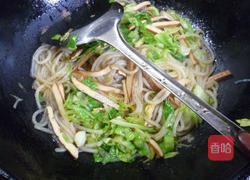 香干牛心菜炒米粉的做法图解12