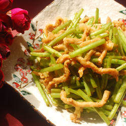 肉丝炒芦蒿的做法[图]