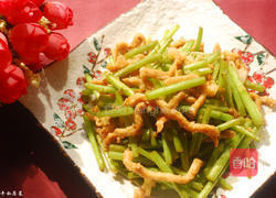 肉丝炒芦蒿的做法图解10